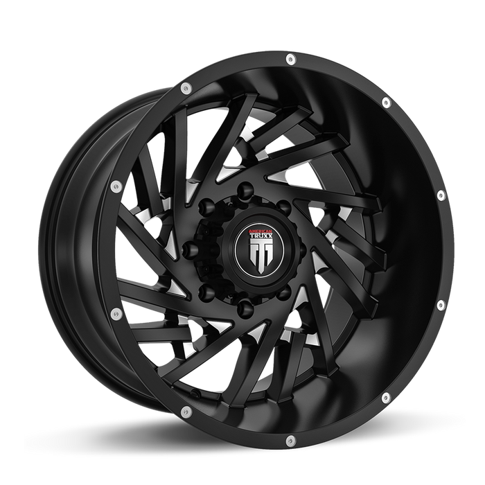 AMERICAN TRUXX AT161-2136M-24 AT161 WEB BLACK/MILLED 20X10 6-135 -24mm 87.1mm - Truck Part Superstore