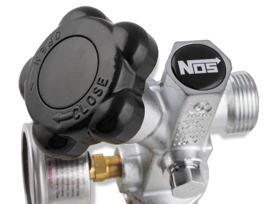 NOS/Nitrous Oxide System 16137BNOS Super Hi-Flow Nitrous Bottle Valve; w/Black Gauge; - Truck Part Superstore