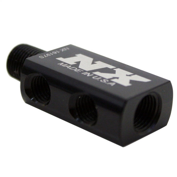 Nitrous Express 16197S COMPACT DISTRIBUTION BLOCK WITH GAUGE PORT - Truck Part Superstore