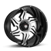 AMERICAN TRUXX AT163-22436BM-76 AT163 NINJA BLACK/MACHINED 22X14 6-135 -76mm 87.1mm - Truck Part Superstore