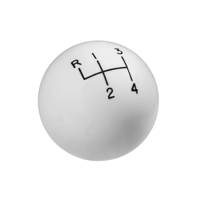 Hurst 1630002 Classic Shifter Knob; 4 Speed; 3/8 in.-24 Threads; White; - Truck Part Superstore