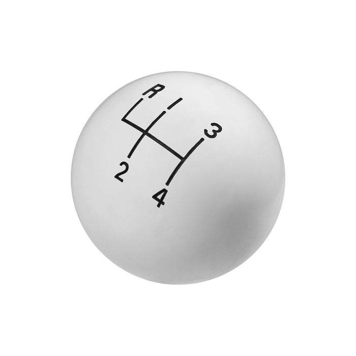 Hurst 1630002 Classic Shifter Knob; 4 Speed; 3/8 in.-24 Threads; White; - Truck Part Superstore