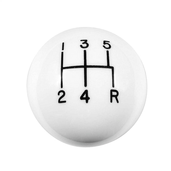 Hurst 1630004 Classic Shifter Knob; 5 Speed; 7/16 in.-20 Threads; White; - Truck Part Superstore