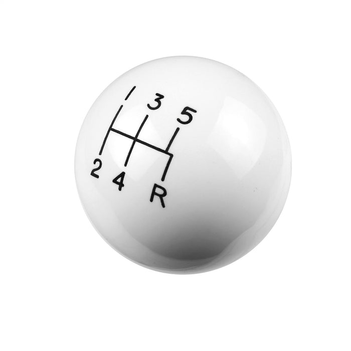 Hurst 1630004 Classic Shifter Knob; 5 Speed; 7/16 in.-20 Threads; White; - Truck Part Superstore