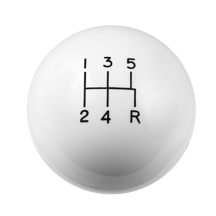 Hurst 1630014 Classic Shifter Knob; 5 Speed; M12-1.75 Threads; White; - Truck Part Superstore