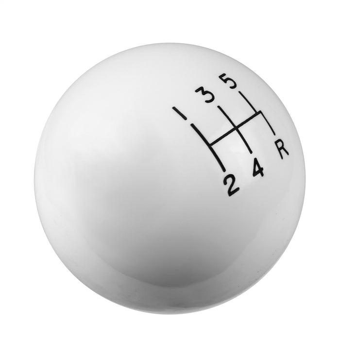Hurst 1630014 Classic Shifter Knob; 5 Speed; M12-1.75 Threads; White; - Truck Part Superstore