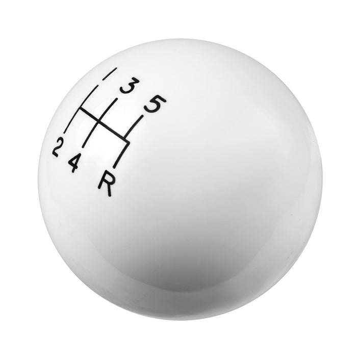 Hurst 1630014 Classic Shifter Knob; 5 Speed; M12-1.75 Threads; White; - Truck Part Superstore