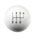 Hurst 1630016 Classic Shifter Knob; 6 Speed; M16-1.50 Threads; White; - Truck Part Superstore