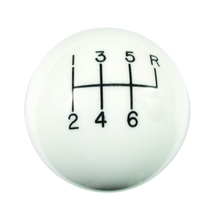 Hurst 1630016 Classic Shifter Knob; 6 Speed; M16-1.50 Threads; White; - Truck Part Superstore