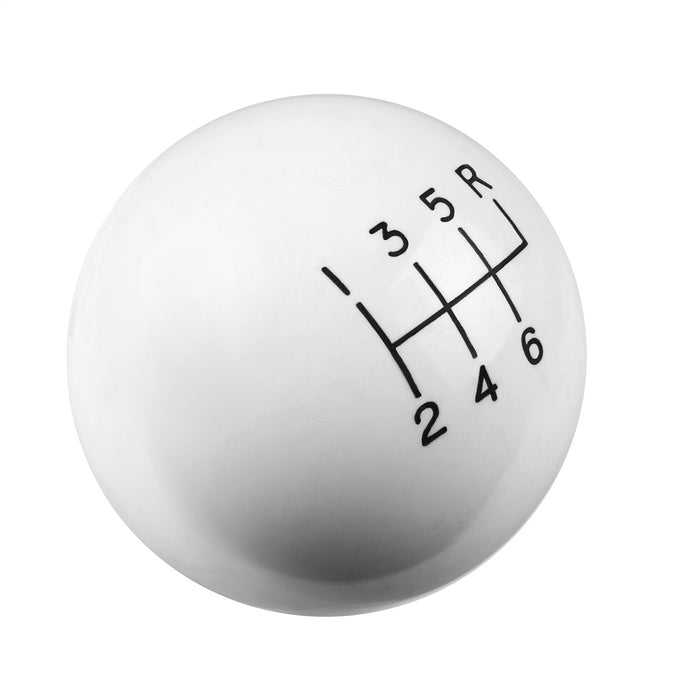 Hurst 1630040 Classic Shifter Knob; 6 Speed; 3/8 in.-16 Threads; White; - Truck Part Superstore