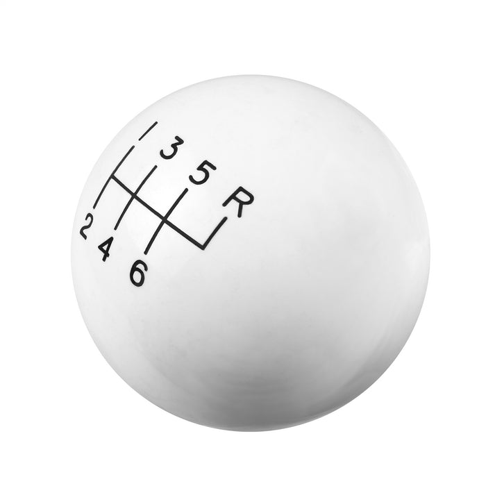 Hurst 1630040 Classic Shifter Knob; 6 Speed; 3/8 in.-16 Threads; White; - Truck Part Superstore