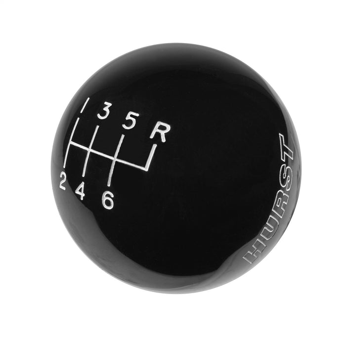Hurst 1630156 Classic Shifter Knob; 6 Speed; 9/16 in.-18 Threads; Black; - Truck Part Superstore