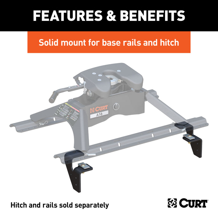CURT 16301 Semi-Custom 5th Wheel Brackets; Select Dodge Ram 2500; 3500 (No Cab Chassis) - Truck Part Superstore