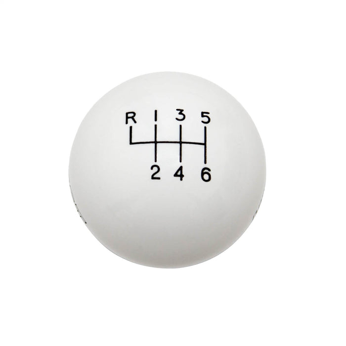 Hurst 1630225 Classic Shifter Knob; 6 Speed; M12-1.25 Threads; White; - Truck Part Superstore