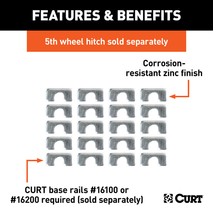 CURT 16302 Semi-Custom 5th Wheel Hardware; Select Toyota Tundra; Standard Cab; 8ft. Bed - Truck Part Superstore