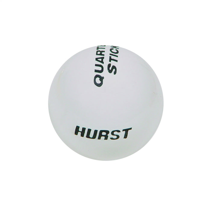Hurst 1631036 Shifter Knob; Quarter Stick®; White; 7/16 20 Thread; Hurst Logo; - Truck Part Superstore