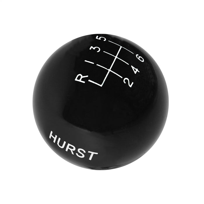 Hurst 1631225 Classic Shifter Knob; 6 Speed; M12-1.25 Threads; Black; - Truck Part Superstore