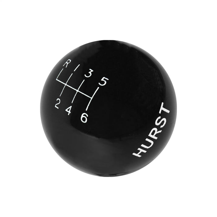 Hurst 1631225 Classic Shifter Knob; 6 Speed; M12-1.25 Threads; Black; - Truck Part Superstore