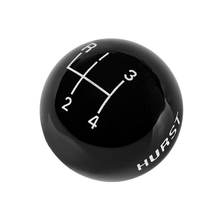 Hurst 1637627 Shifter Knob; 4 Speed; 3/8 in.-16 Threads; Black; - Truck Part Superstore