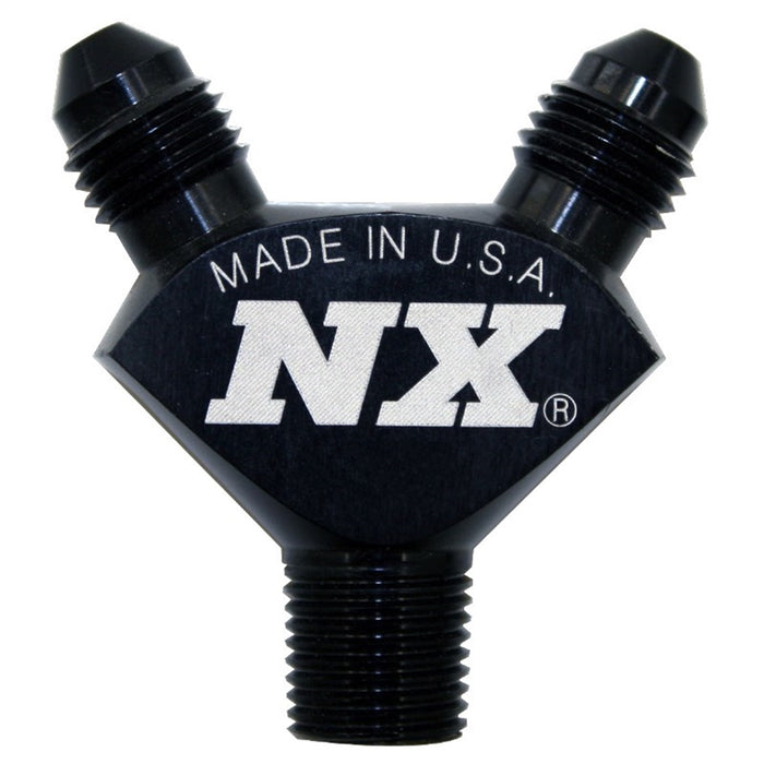 Nitrous Express 16378 1/8NPT x 3AN x 3AN BILLET PURE-FLO Y FITTING (BLACK) - Truck Part Superstore