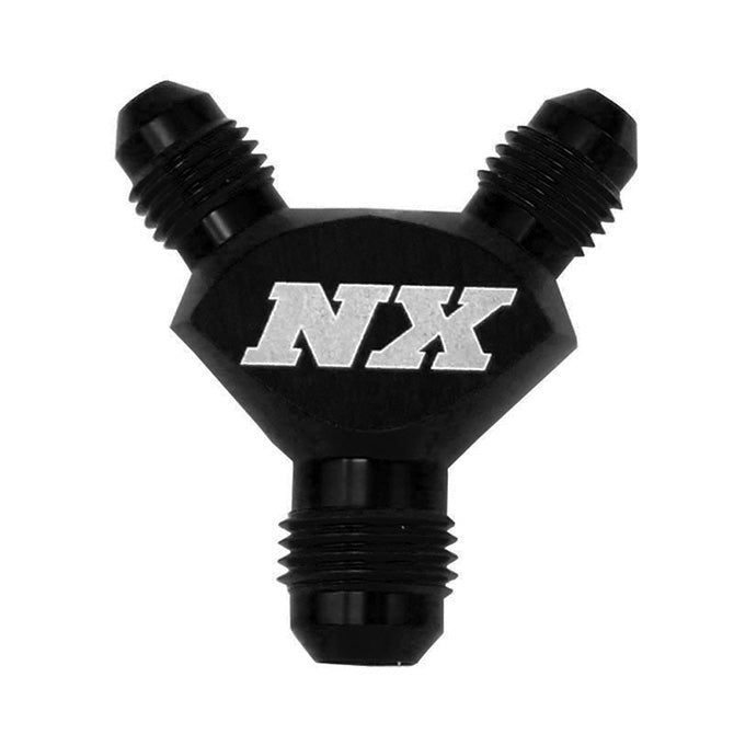 Nitrous Express 16382 4AN x 4AN x 4AN BILLET PURE-FLO Y FITTING (BLACK) - Truck Part Superstore
