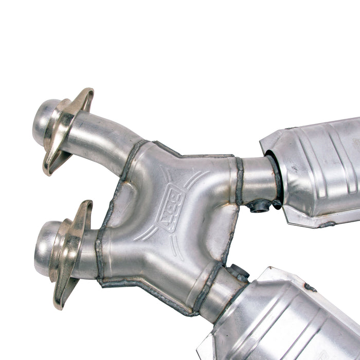 BBK Performance Parts 1638 1996-2004 MUSTANG GT 2-1/2 SHORT MID X PIPE WITH HIGH FLOW CATALYTIC CONVERTERS - Truck Part Superstore
