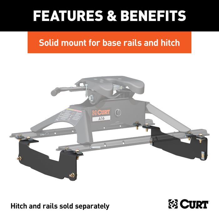 CURT 16441 Custom 5th Wheel Brackets; Select Ford F-150 (Except 5.5ft. Bed) - Truck Part Superstore