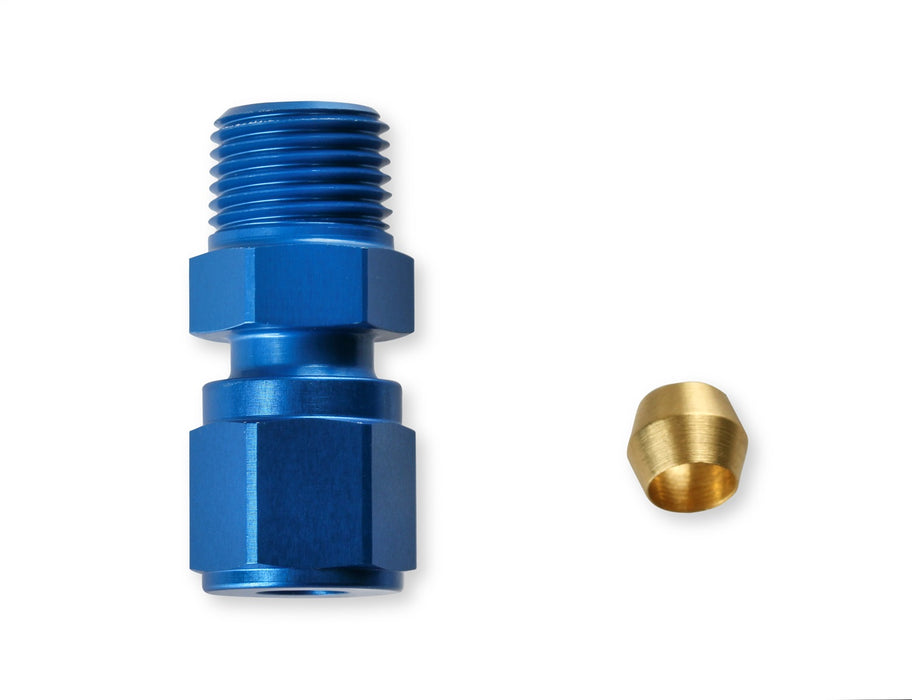 NOS/Nitrous Oxide System 16447NOS Pipe Fitting Compression; 3/16 in. Tube To 1/8 in.-27 NPT FTG; Blue; - Truck Part Superstore