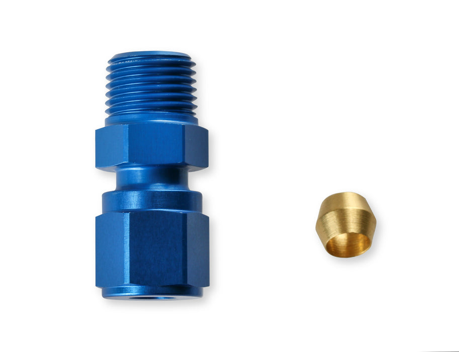 NOS/Nitrous Oxide System 16447NOS Pipe Fitting Compression; 3/16 in. Tube To 1/8 in.-27 NPT FTG; Blue; - Truck Part Superstore