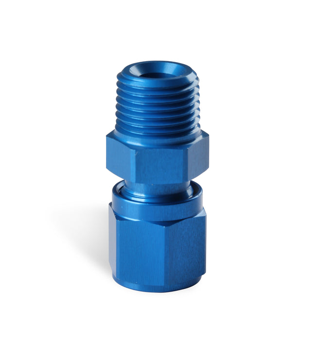 NOS/Nitrous Oxide System 16447NOS Pipe Fitting Compression; 3/16 in. Tube To 1/8 in.-27 NPT FTG; Blue; - Truck Part Superstore
