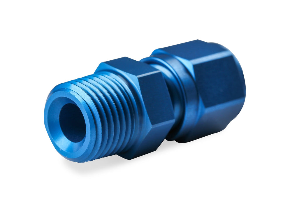 NOS/Nitrous Oxide System 16447NOS Pipe Fitting Compression; 3/16 in. Tube To 1/8 in.-27 NPT FTG; Blue; - Truck Part Superstore