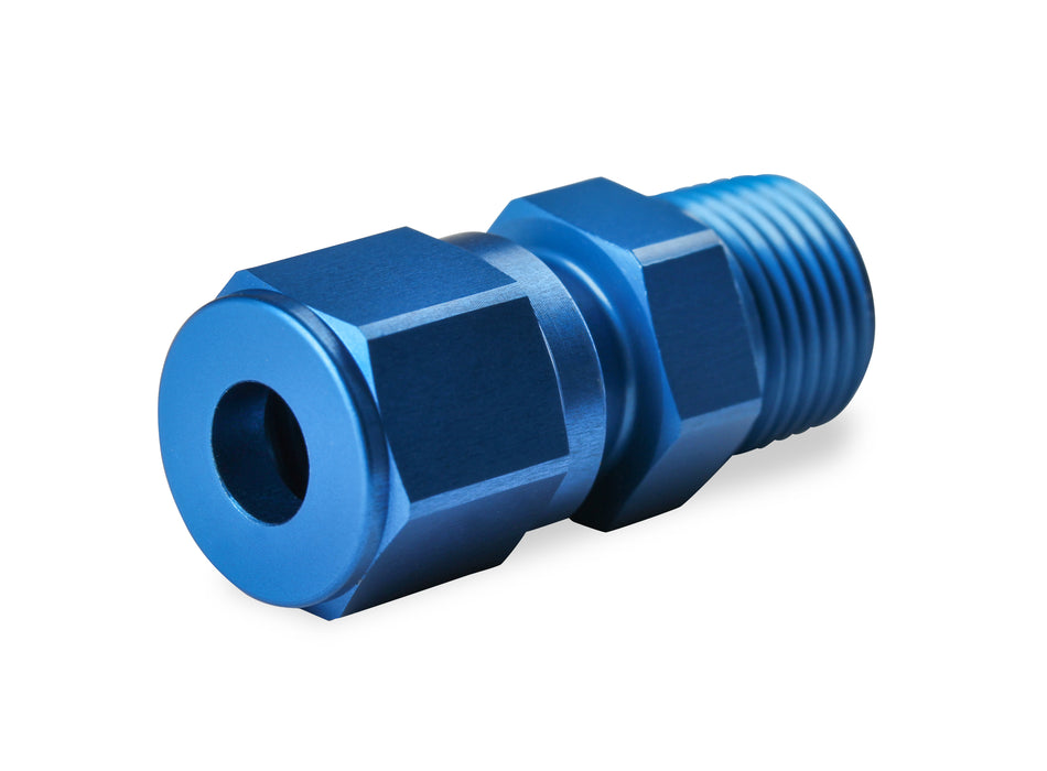 NOS/Nitrous Oxide System 16447NOS Pipe Fitting Compression; 3/16 in. Tube To 1/8 in.-27 NPT FTG; Blue; - Truck Part Superstore