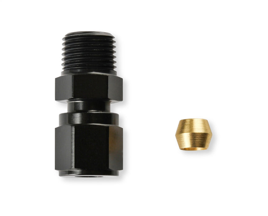 NOS/Nitrous Oxide System 16449NOS Pipe Fitting Compression; 3/16 in. Tube To 1/8 in.-27 NPT FTG; Black; - Truck Part Superstore