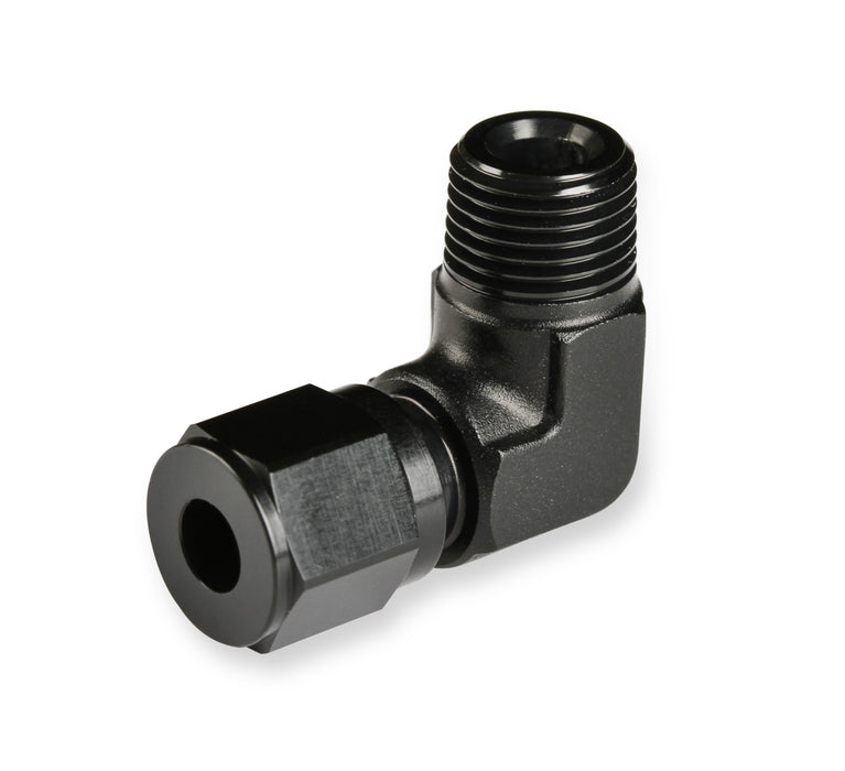 NOS/Nitrous Oxide System 16478NOS Pipe Fitting Compression; 3/16 in. Tube To 90 Deg. 1/8 in. NPT FTG; Black; - Truck Part Superstore