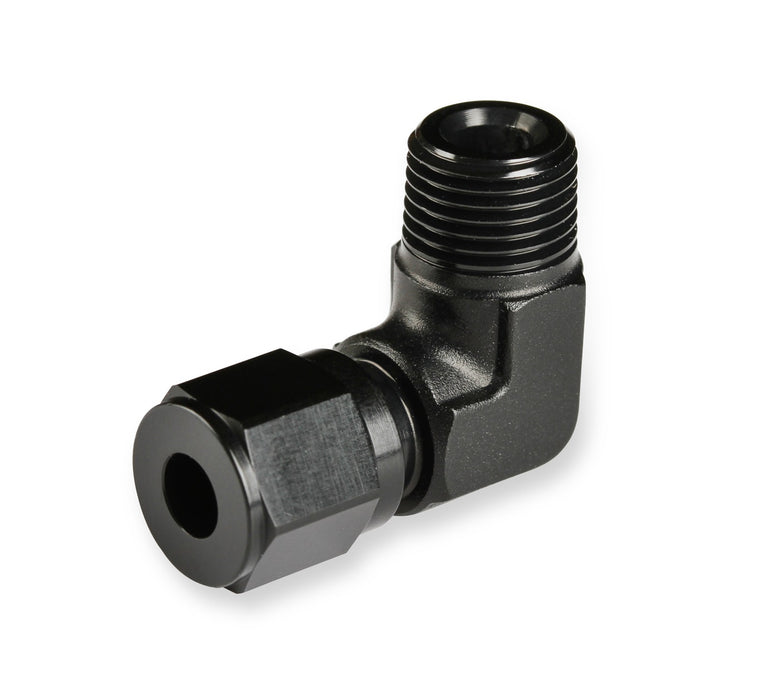 NOS/Nitrous Oxide System 16478NOS Pipe Fitting Compression; 3/16 in. Tube To 90 Deg. 1/8 in. NPT FTG; Black; - Truck Part Superstore