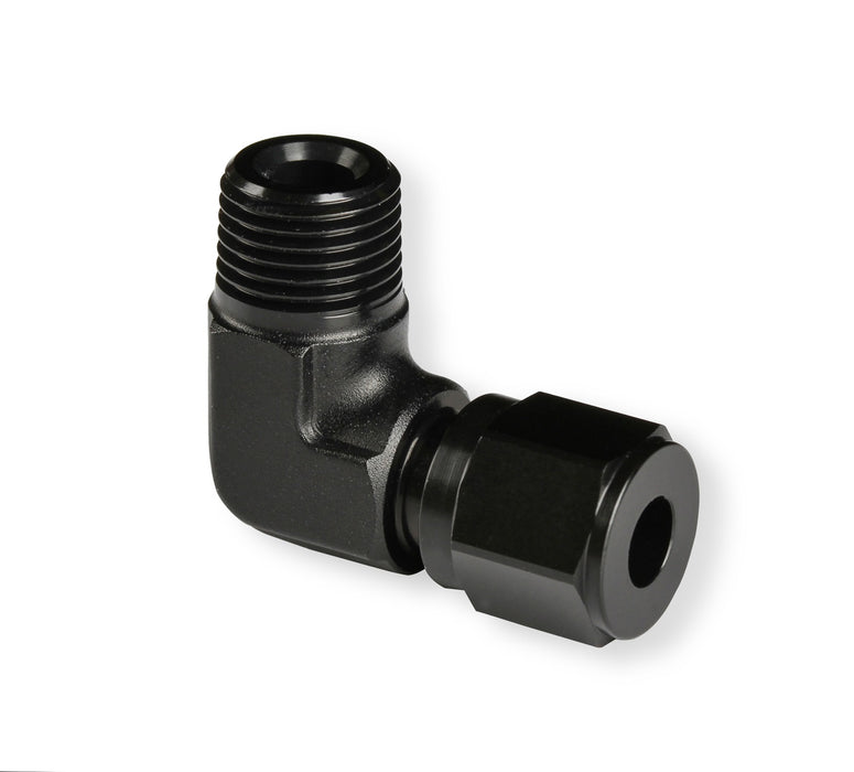 NOS/Nitrous Oxide System 16478NOS Pipe Fitting Compression; 3/16 in. Tube To 90 Deg. 1/8 in. NPT FTG; Black; - Truck Part Superstore