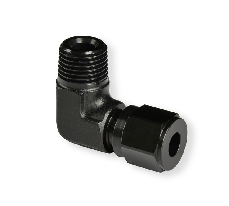 NOS/Nitrous Oxide System 16478NOS Pipe Fitting Compression; 3/16 in. Tube To 90 Deg. 1/8 in. NPT FTG; Black; - Truck Part Superstore