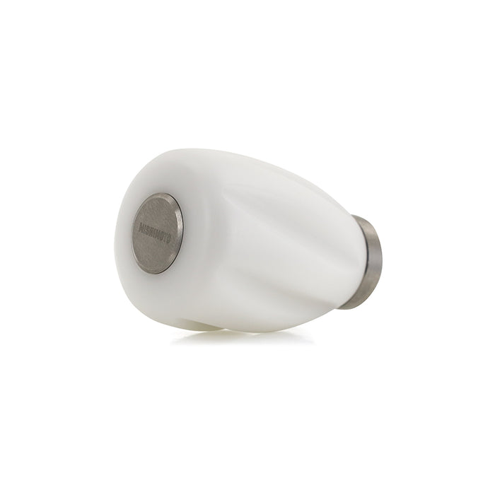 Mishimoto MMSK-TWST-WH Mishimoto Weighted Steel Core Shift Knob, Twist, White - Truck Part Superstore