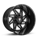 AMERICAN TRUXX AT165-2252M-44 AT165 WARRIOR BLACK/MILLED 20X12 5-127 -44mm 78.1mm - Truck Part Superstore