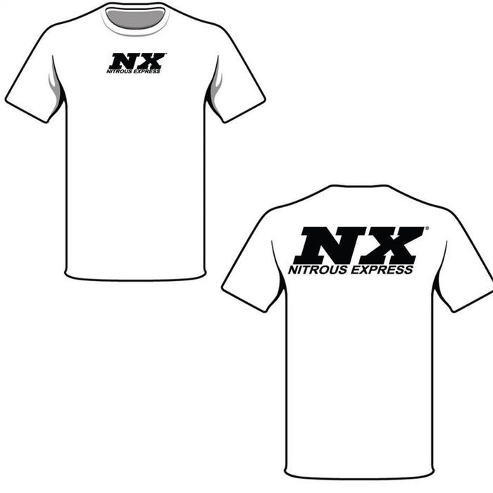 Nitrous Express 16517 XXX-LARGE WHITE T-SHIRT W/BLACK NX - Truck Part Superstore