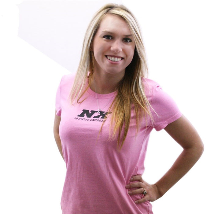 Nitrous Express 16535 Pink T-Shirt with Black NX Logo Front and Back; XXXL - Truck Part Superstore