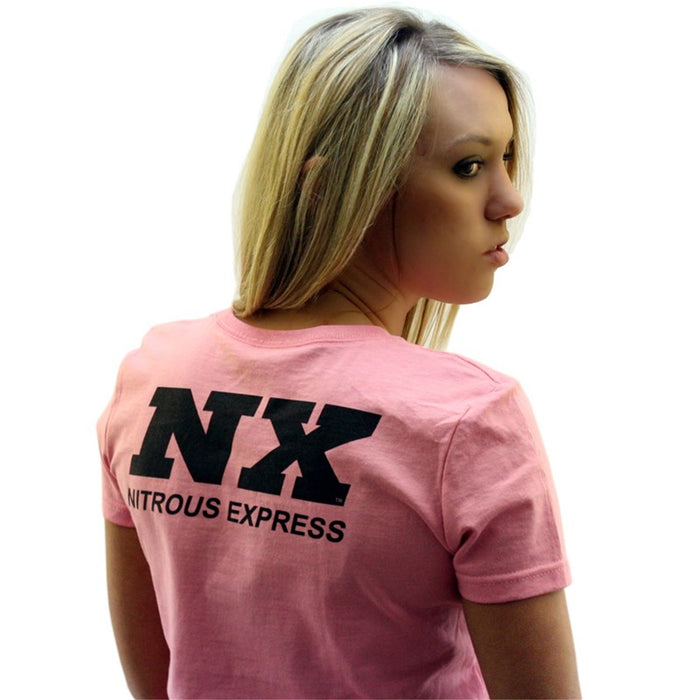 Nitrous Express 16535 Pink T-Shirt with Black NX Logo Front and Back; XXXL - Truck Part Superstore