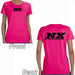 Nitrous Express 16532 Pink T-Shirt with Black NX Logo Front and Back; Large. - Truck Part Superstore