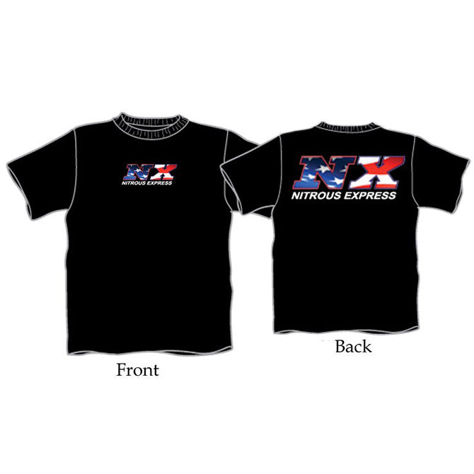Nitrous Express 16545 MEDIUM BLACK NX AMERICAN FLAG SHIRT. - Truck Part Superstore