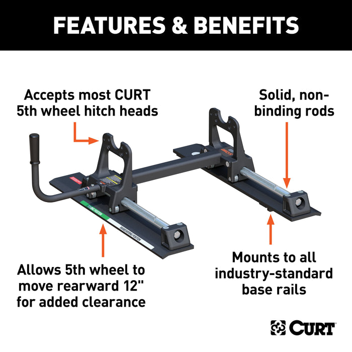 CURT 16550 CURT 16550 R20 5th Wheel Roller for Short Bed Trucks; 20;000 lbs - Truck Part Superstore