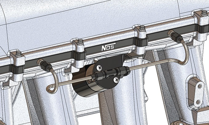 NOS/Nitrous Oxide System 16555NOS Solenoid Bracket; 1-5/8 in. Base Dia.; 55 Degree; Black; Aluminum; - Truck Part Superstore