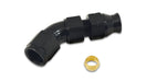 Vibrant Performance 16558 45 Degree Tube to Female AN Adapter; Tube O.D. - 1/2 in.; AN Size: -8; - Truck Part Superstore