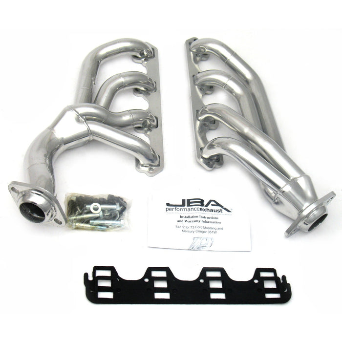 JBA Racing Headers 1655SJS 65-73 Mustang 351W Cable Clutch Sil Cer - Truck Part Superstore