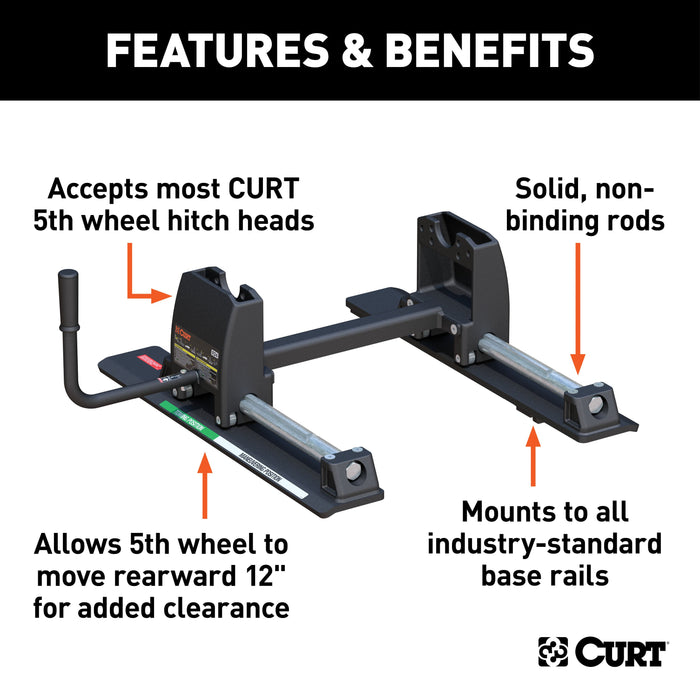CURT 16570 CURT 16570 R24 5th Wheel Roller for Short Bed Trucks; 24;000 lbs - Truck Part Superstore