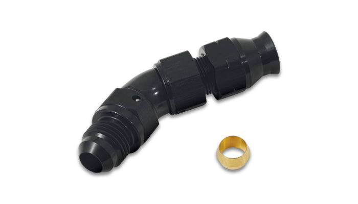 Vibrant Performance 16578 45 Degree Tube to Male AN Adapter; Tube O.D. - 1/2 in.; AN Size: -8; - Truck Part Superstore